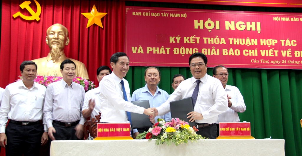 Hội Nhà báo Việt Nam ký kết hợp tác với Ban Chỉ đạo Tây Nam Bộ