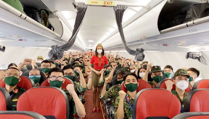 Vietjet: Những chuyến bay đặc biệt, chở hàng ngàn quân nhân vào TP.Hồ Chí Minh hỗ trợ chống dịch