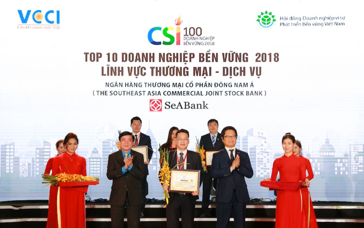 SeABank nằm trong Top 10 doanh nghiệp bền vững Việt Nam