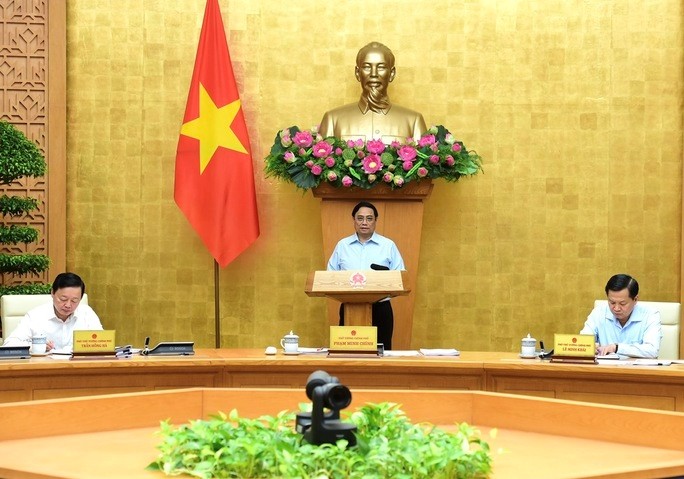 Thủ tướng Chính phủ Phạm Minh Chính tiếp Đô trưởng Vientiane Atsaphangthong Siphandone