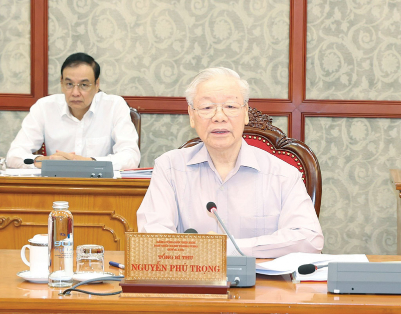 Tổng Bí thư Nguyễn Phú Trọng chủ trì họp Bộ Chính trị, Ban Bí thư cho ý kiến về Đề án tổng kết 20 năm thực hiện Nghị quyết 23-NQ/TW