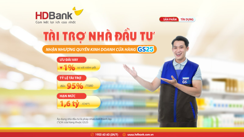 HDBank tiếp sức nhà đầu tư phát triển chuỗi bán lẻ GS25 của Hàn Quốc