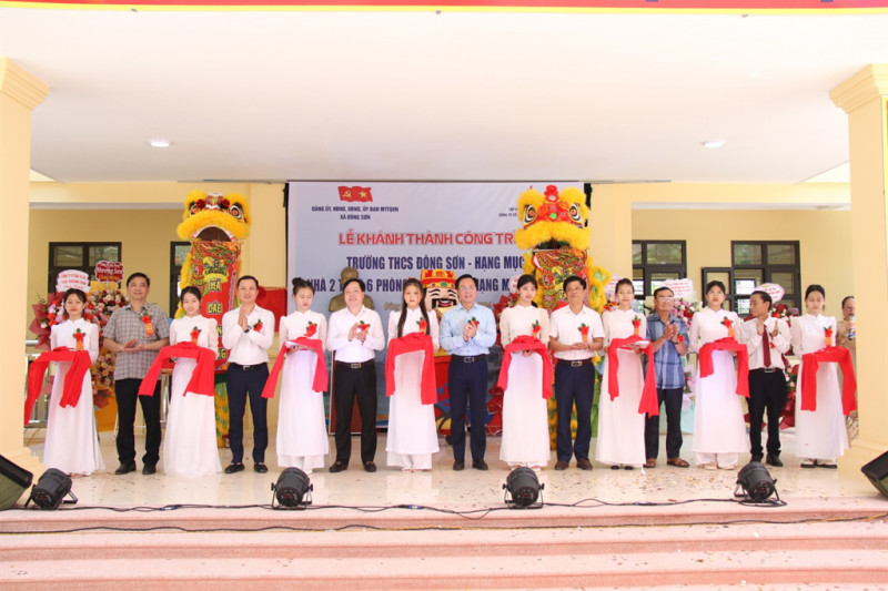 Petrovietnam và BSR khánh thành nhà 2 tầng, 6 phòng học Trường THCS Đông Sơn, Thái Bình