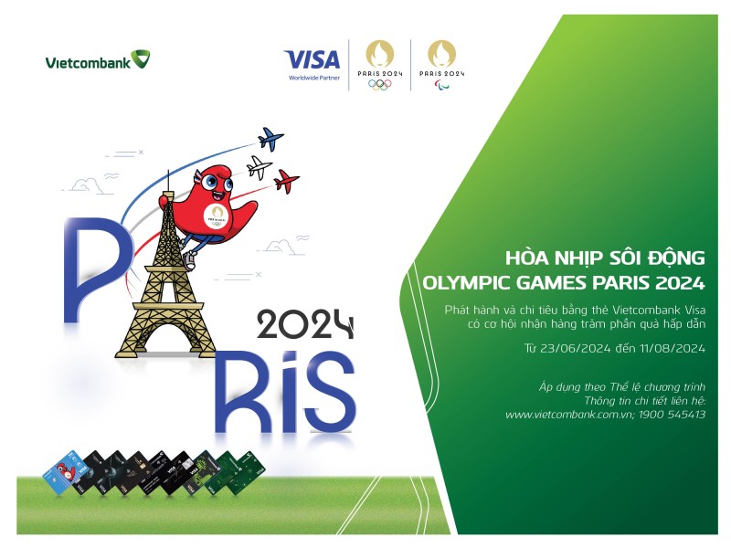 Hòa nhịp Olympic Paris 2024, Vietcombank thông qua chuỗi hoạt động dành cho khách hàng