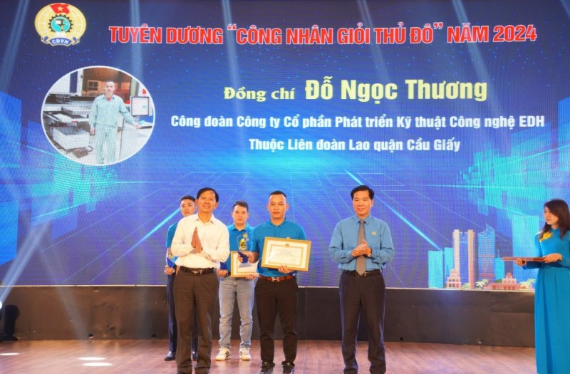 Hà Nội tuyên dương “công nhân giỏi Thủ đô năm 2024”